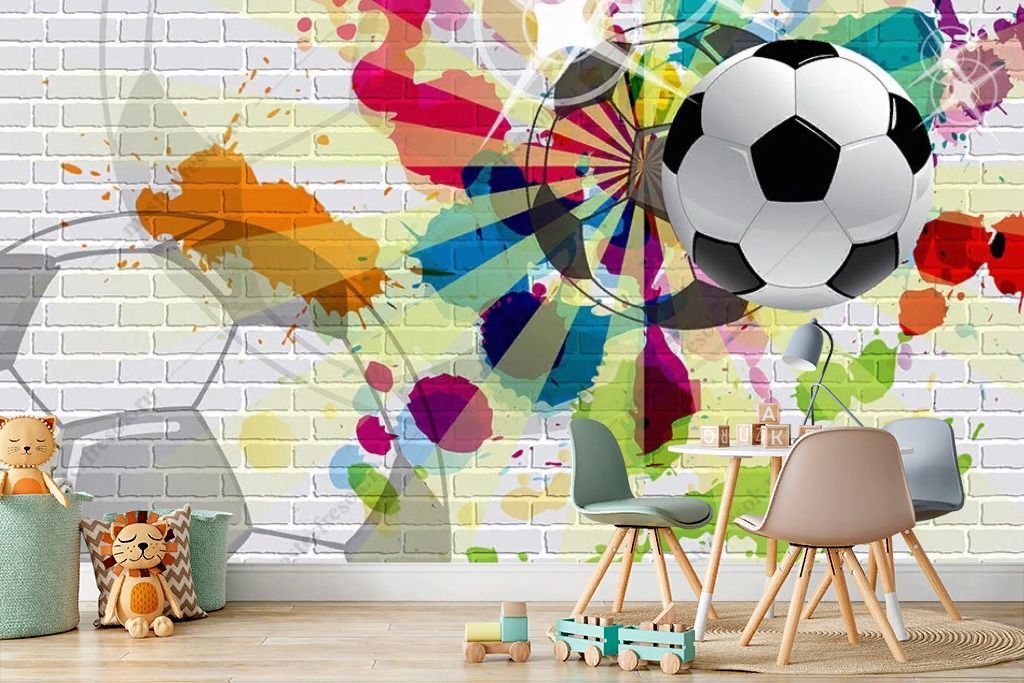Фотообои Красочный футбол  14-345