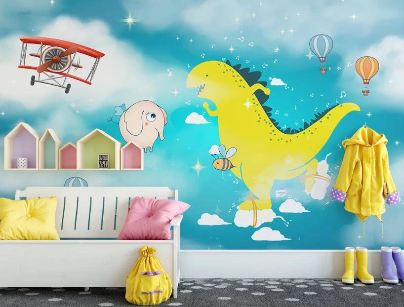 Фотообои Динозавр в небе  15-638