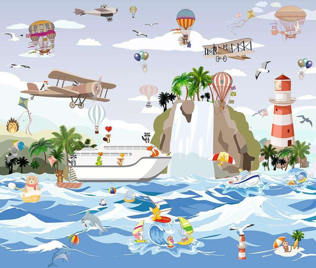 Фотообои в интерьере летние каникулы на море  12-1550 фото