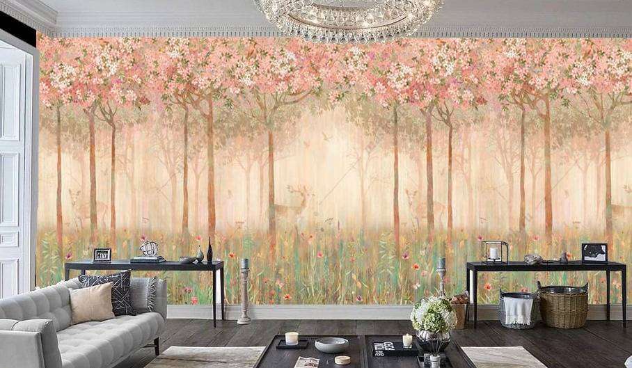 Фотообои в интерьере волшебный лес 2  10-707 фото