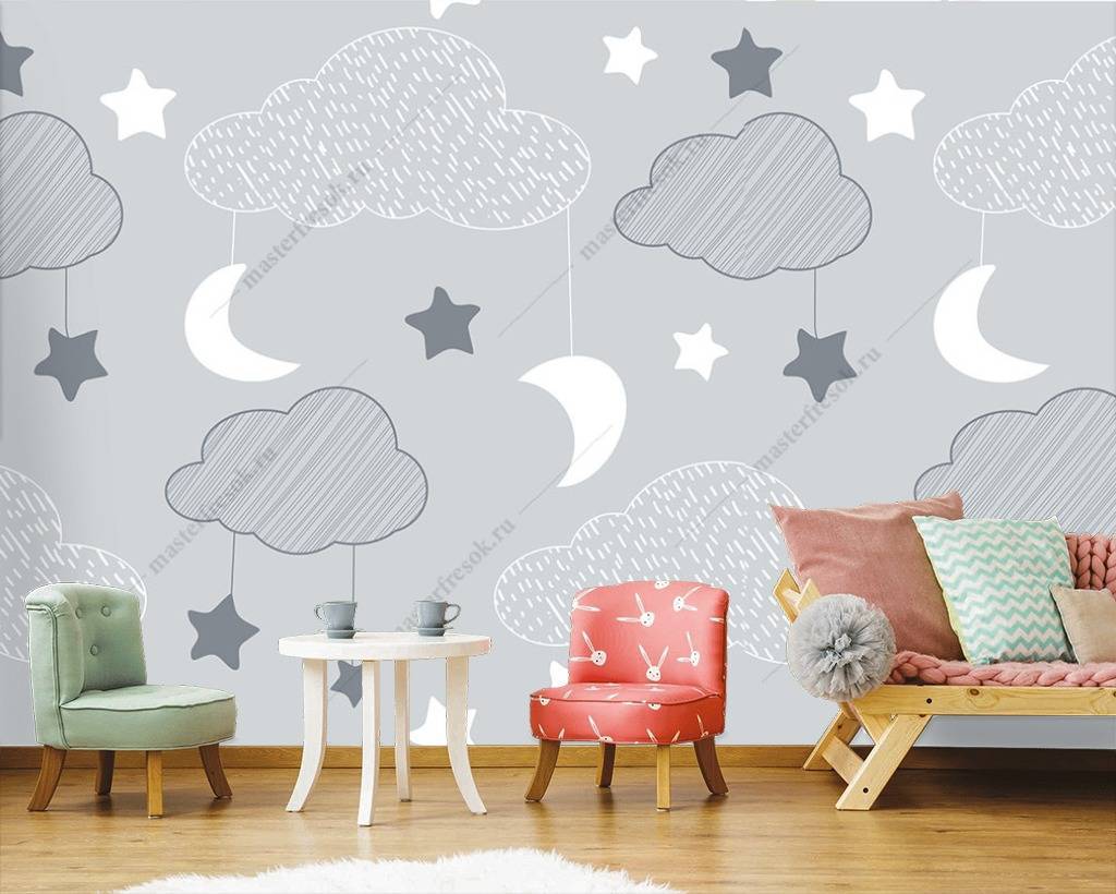 Фотообои Облака серые  12-710