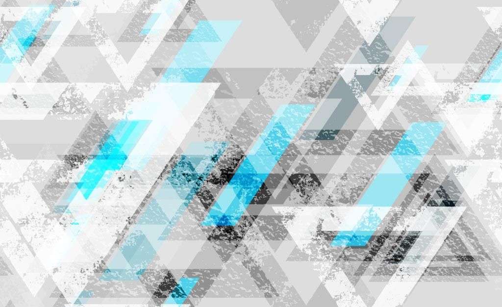 Фотообои в интерьере геометрия треугольники  10-948 фото