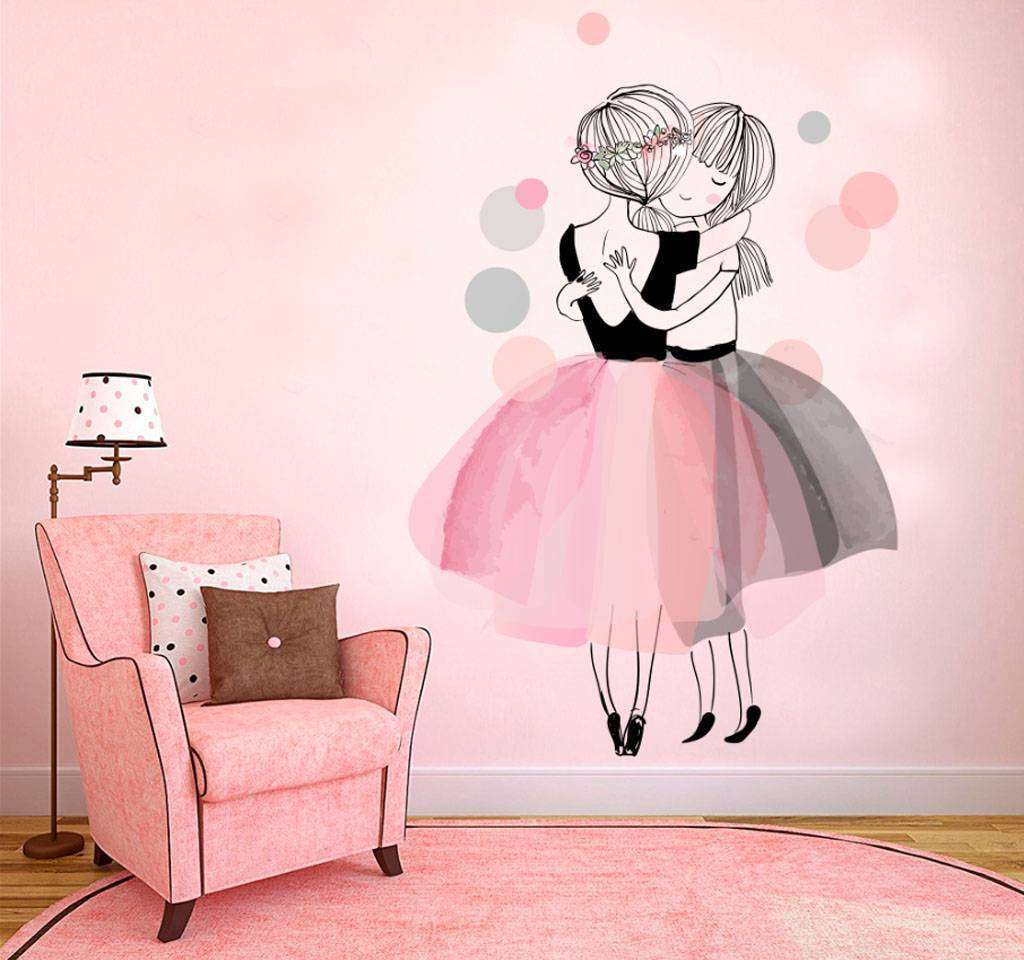 Фотообои Бесшовные обои на стену:  Подружки балерины. Артикул: 12-628  