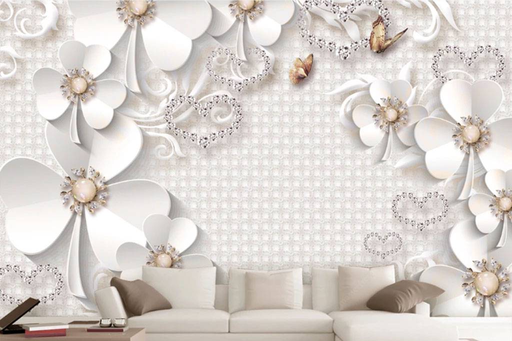 Фотообои Белый трилистник  15-792