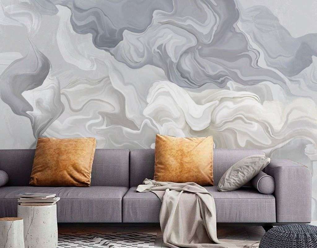 Фотообои в интерьере 3д абстракция чернилами  13-716 фото