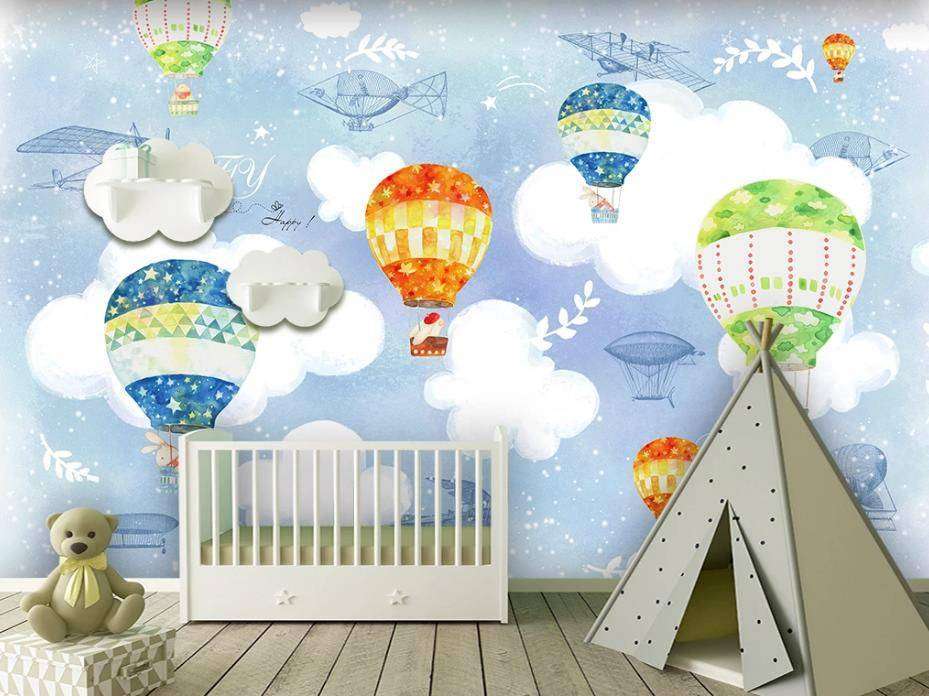 Фотообои Бесшовные обои на стену:  Шары в облаках. Артикул: 15-145  