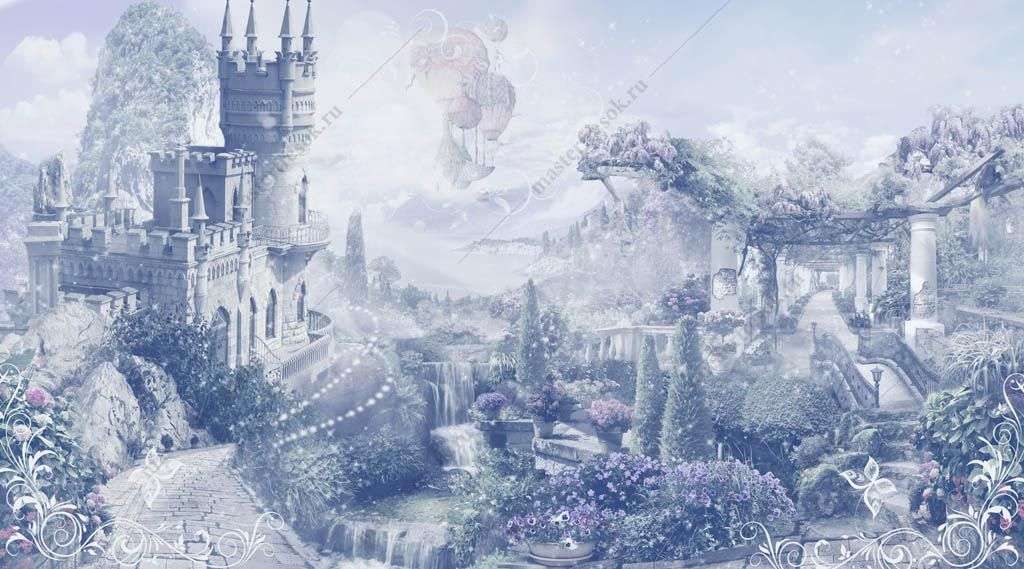 Фотообои в интерьере замок в горах  13-346 фото