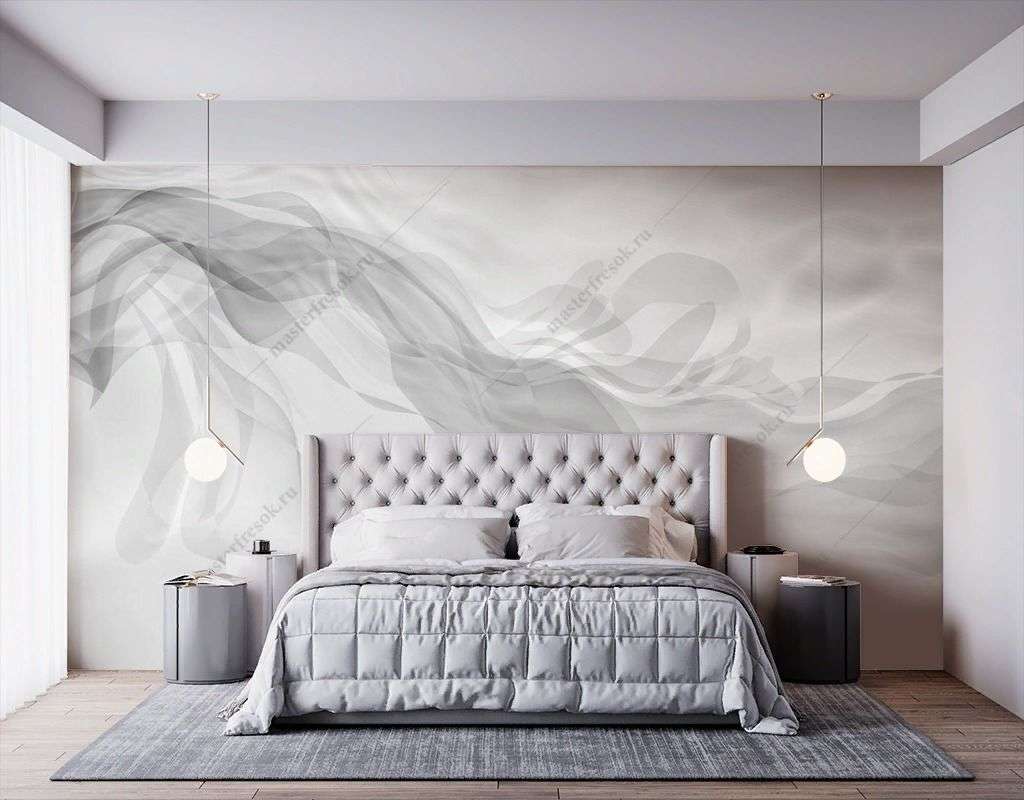 Фотообои в интерьере серая дымка  9-1739 фото