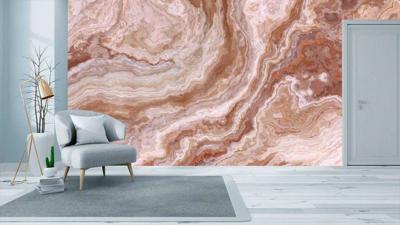 Фотообои в интерьере мраморный оникс  9-1084 фото