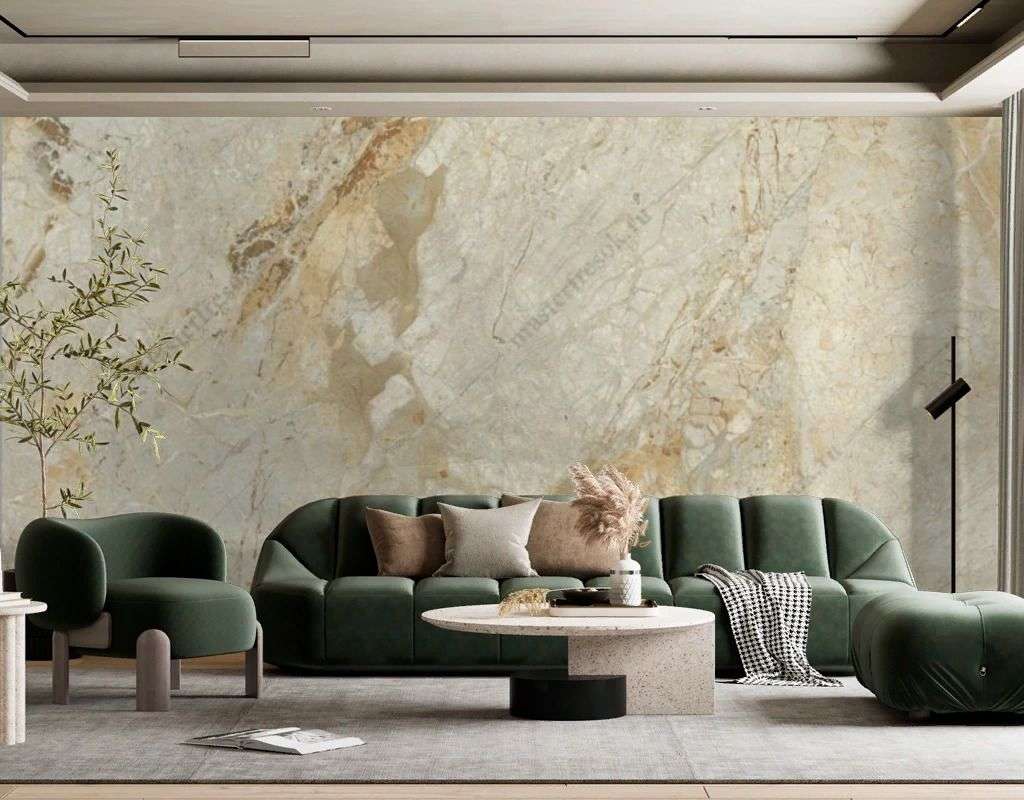 Фотообои в интерьере мрамор бежевый  9-1795 фото