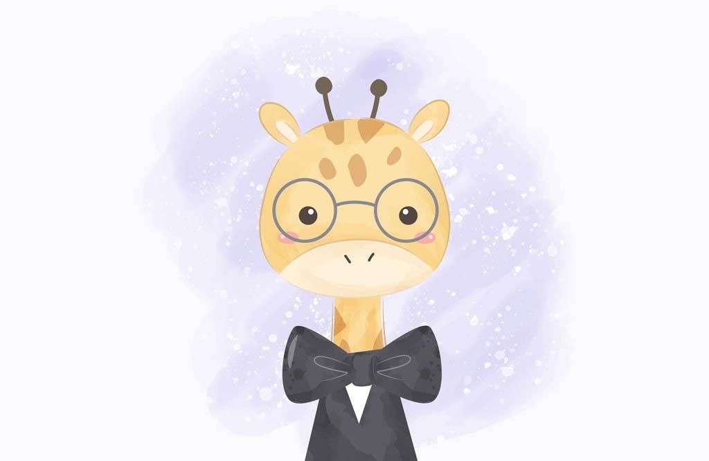 Фотообои в интерьере жирафик  12-889 фото