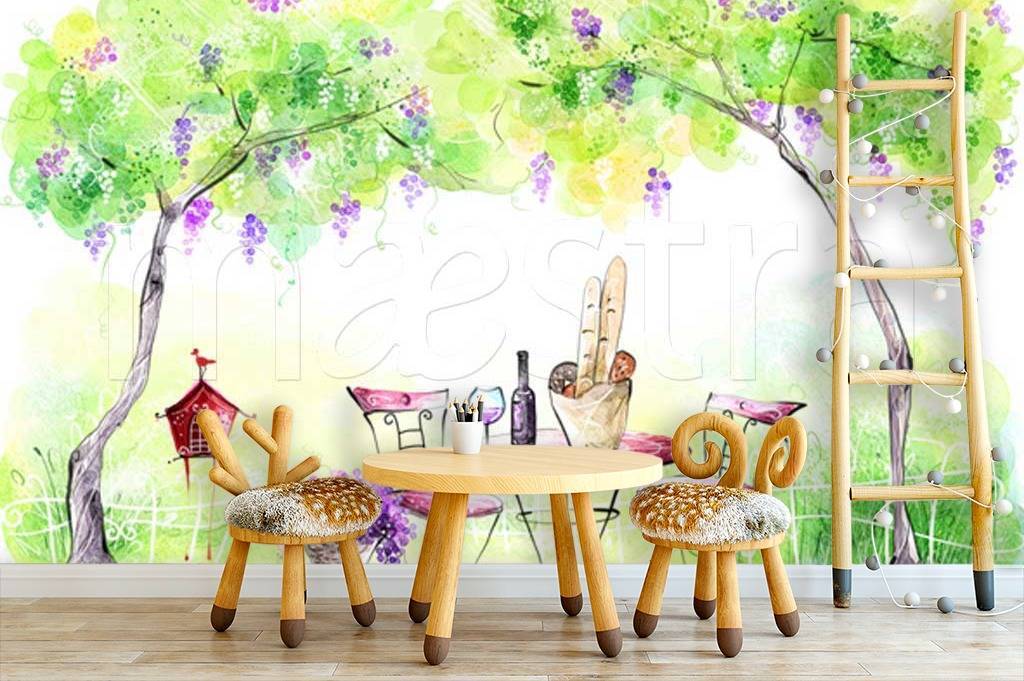 Фотообои Кафе на поляне  12-300
