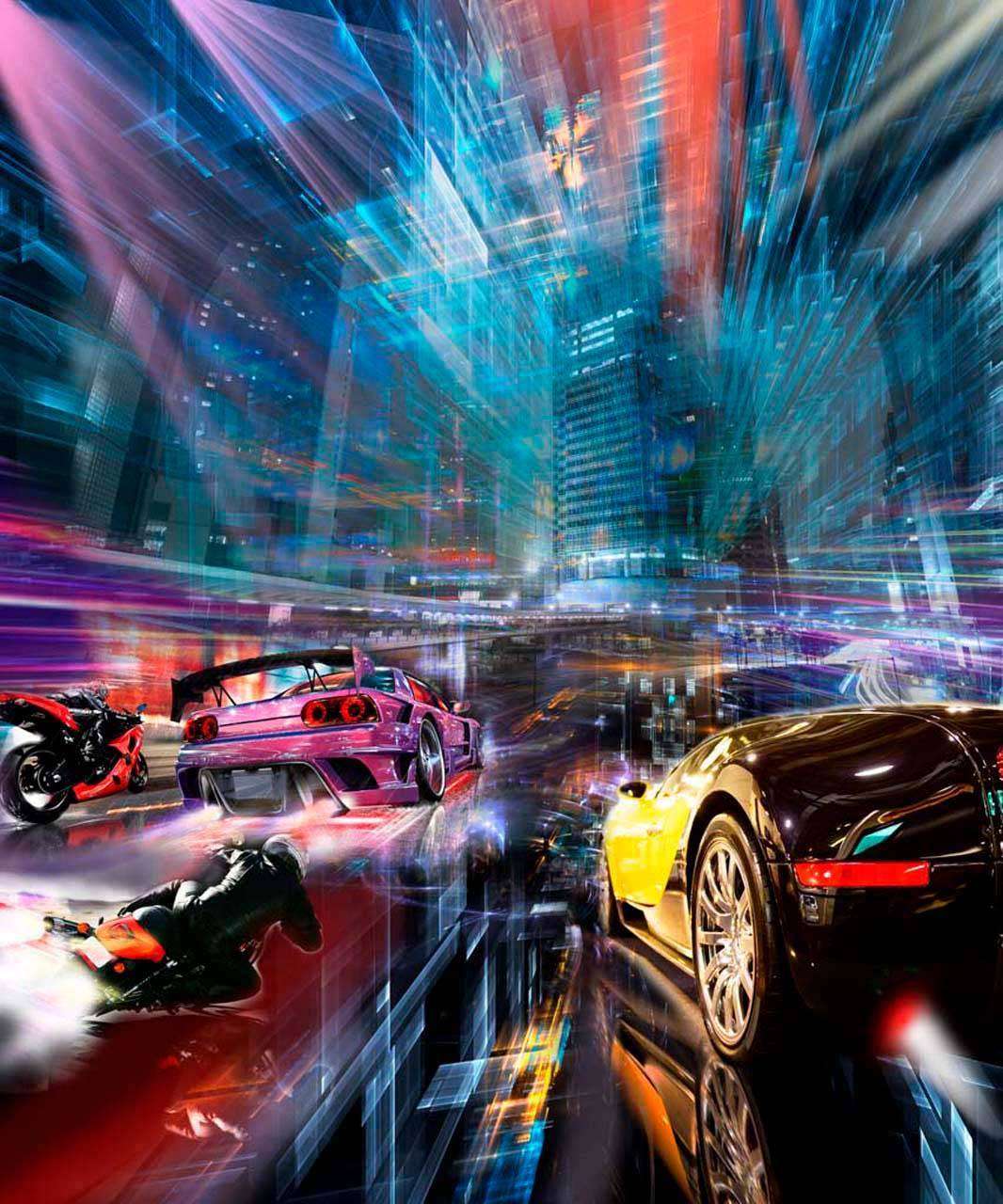 Фотообои в интерьере 3д машины  7-105 фото