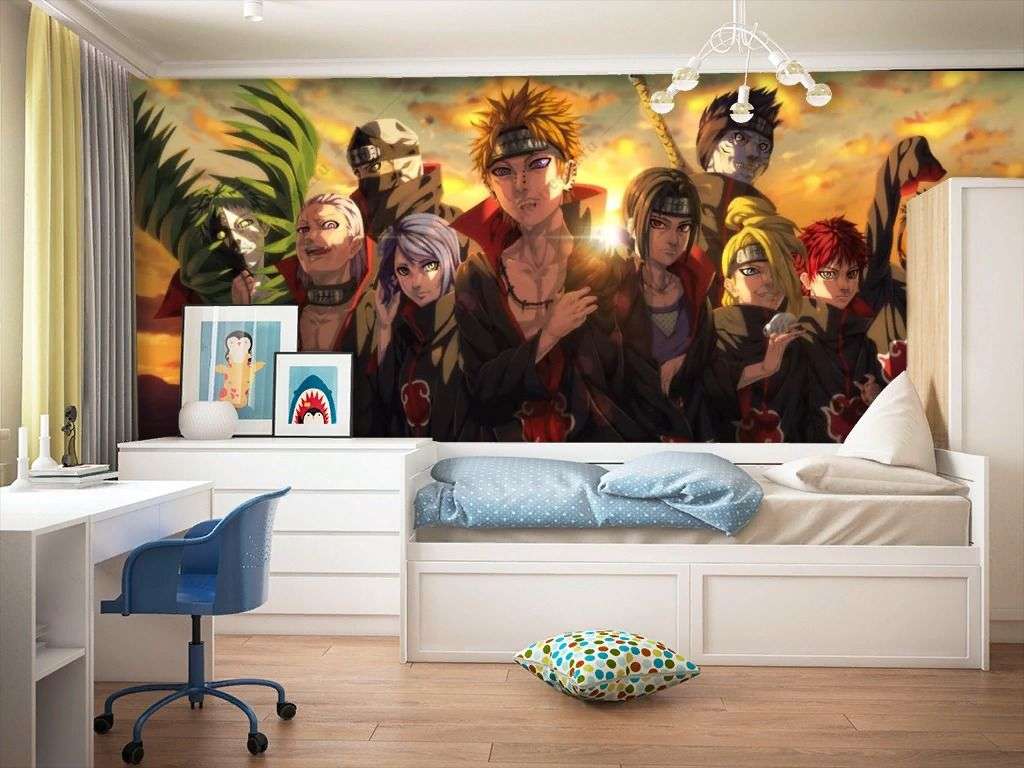 Фотообои в интерьере акацуки из наруто  12-1345 фото