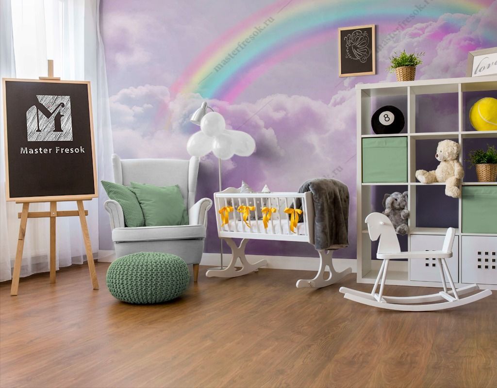 Фотообои Радуга в облаках  14-358