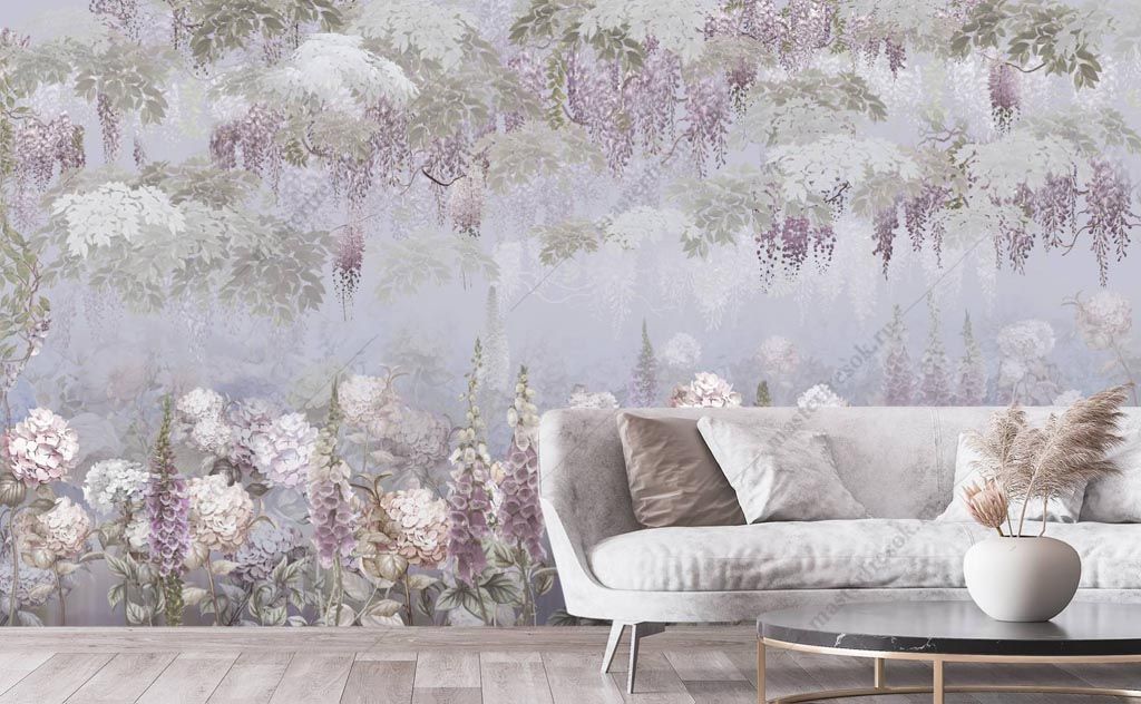 Фотообои Лес цветущий  13-338