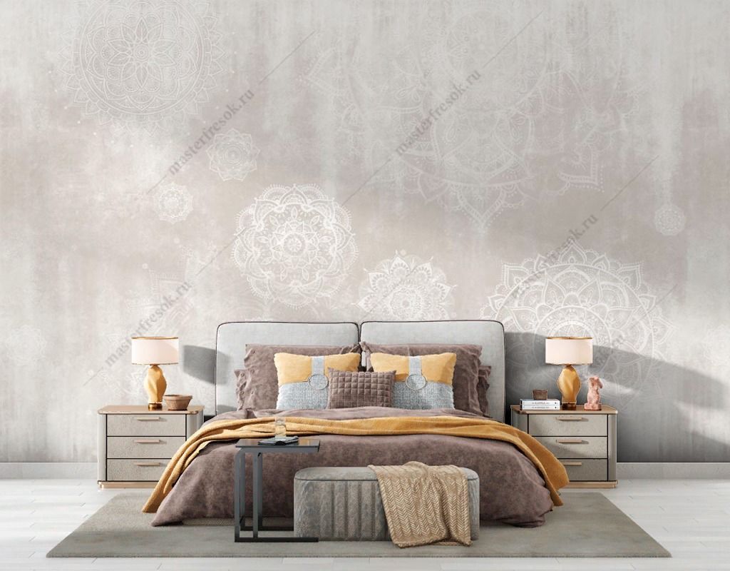 Фотообои Мандалы бежевые  14-648