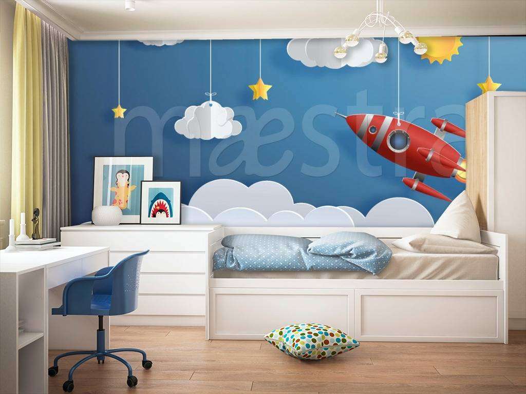 Фотообои в интерьере космос 3д  12-421 фото