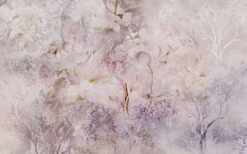 Фотообои в интерьере лес нежный  13-233 фото