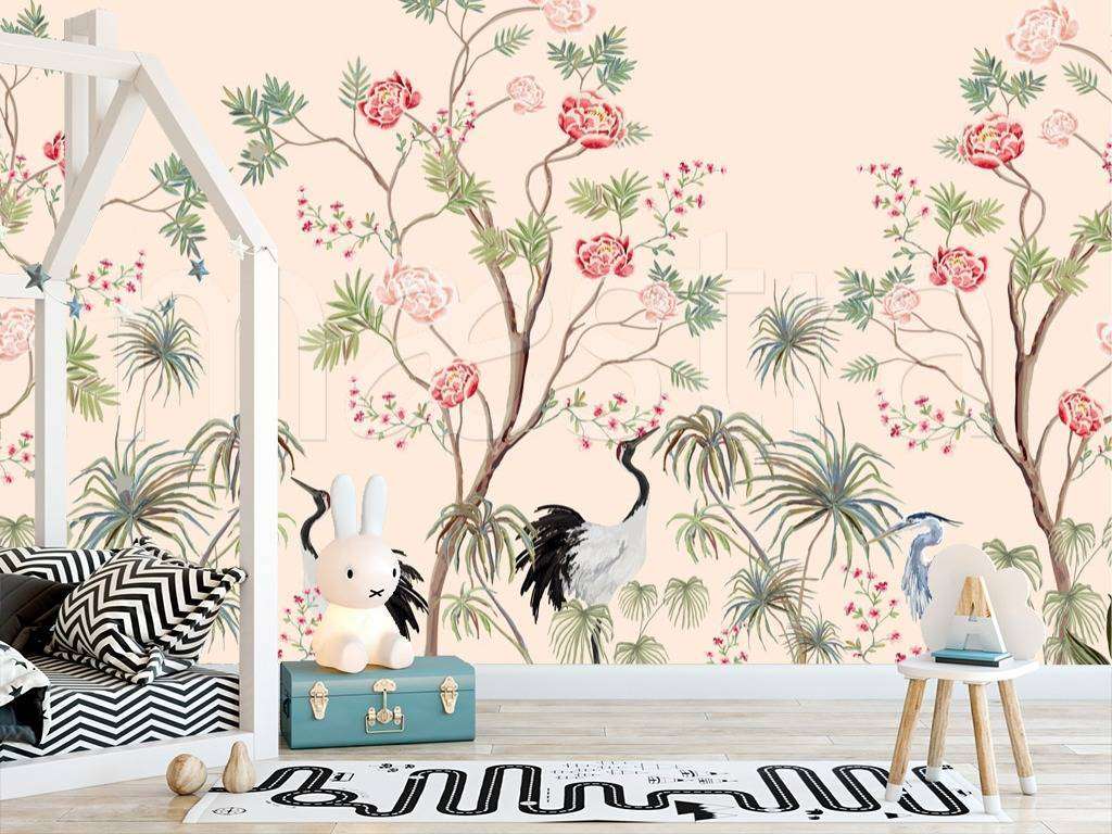 Фотообои в интерьере растения в джунглях  12-490 фото