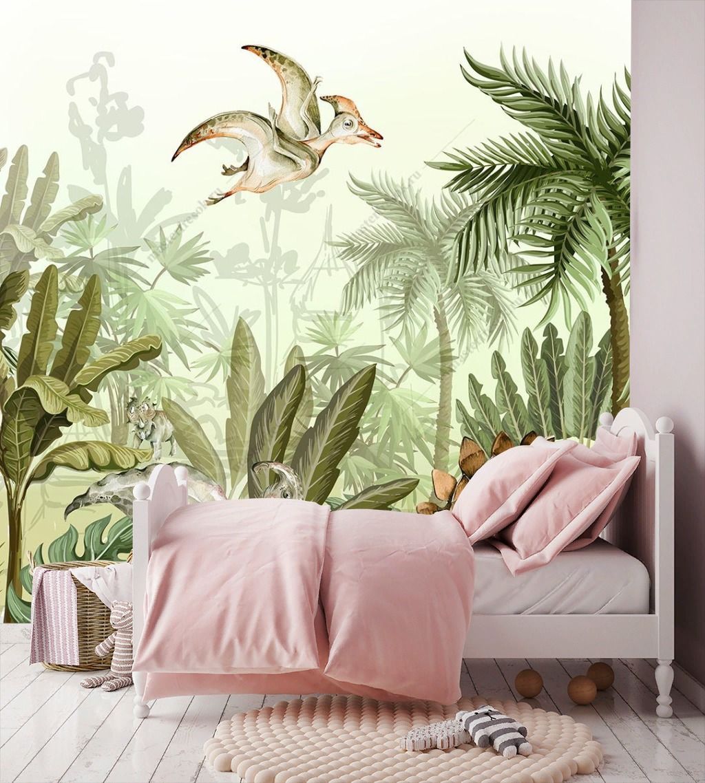 Фотообои Тропики с динозаврами  14-642
