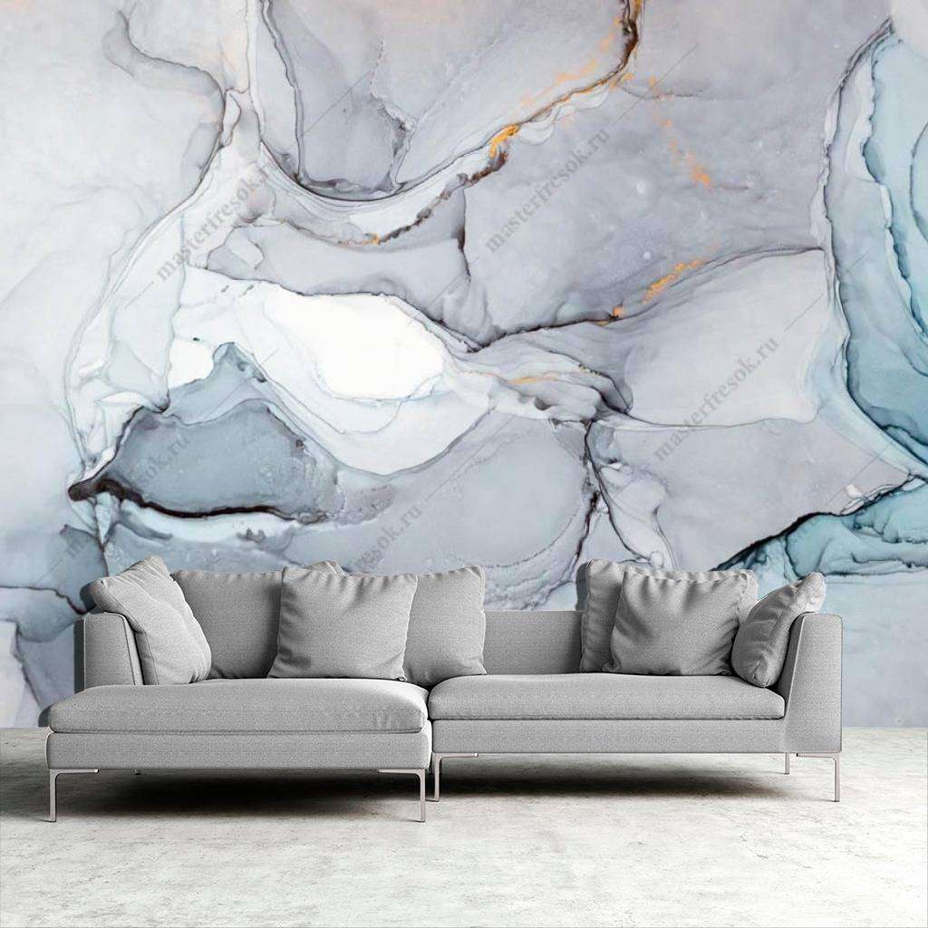 Фотообои в интерьере флюид арт акварель  9-1019 фото