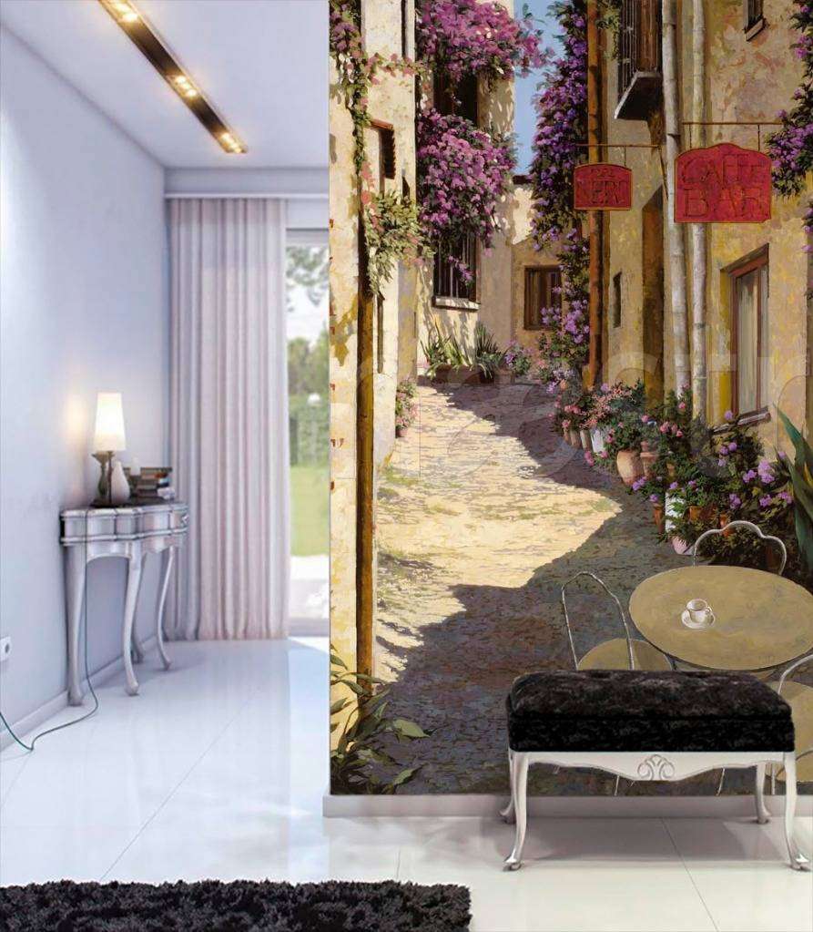 Фотообои Кафе на узкой улочке  8-036