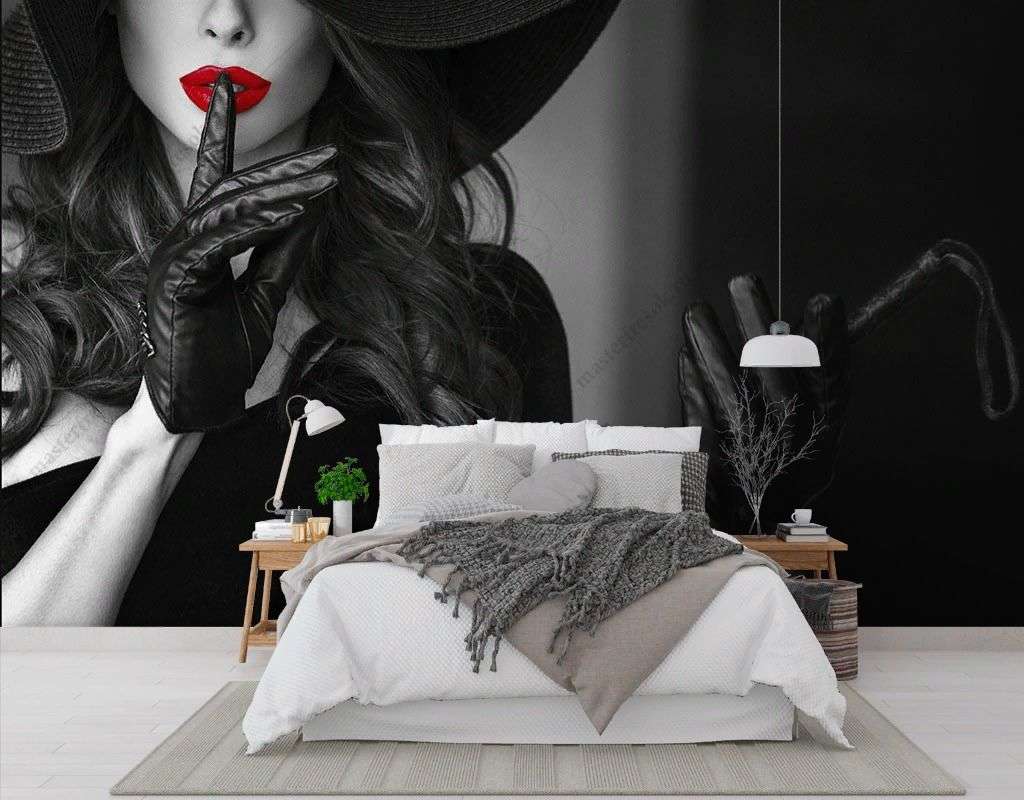 Фотообои в интерьере леди со стеком  9-1765 фото