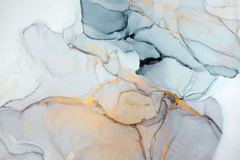 Фотообои в интерьере серо-голубая акварель  9-1658 фото