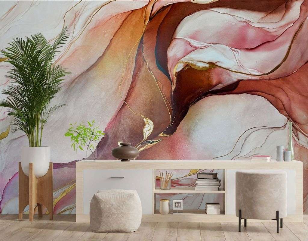 Фотообои в интерьере fluid art 8  9-1944 фото