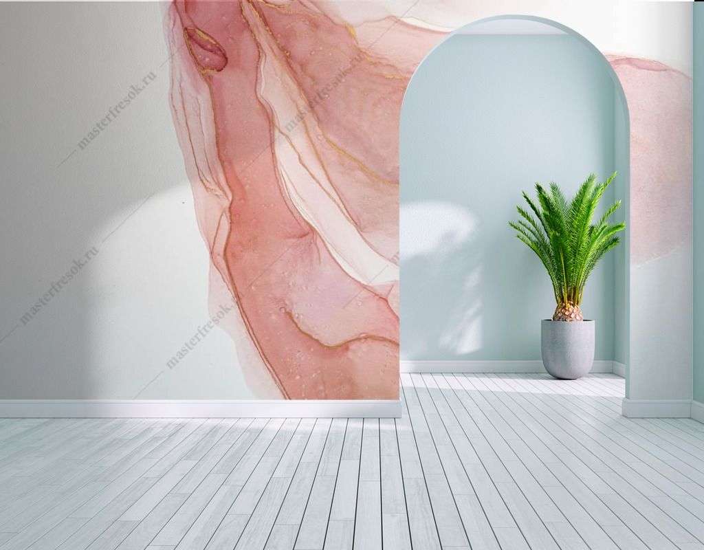 Фотообои в интерьере акварельная абстракция  9-1570 фото