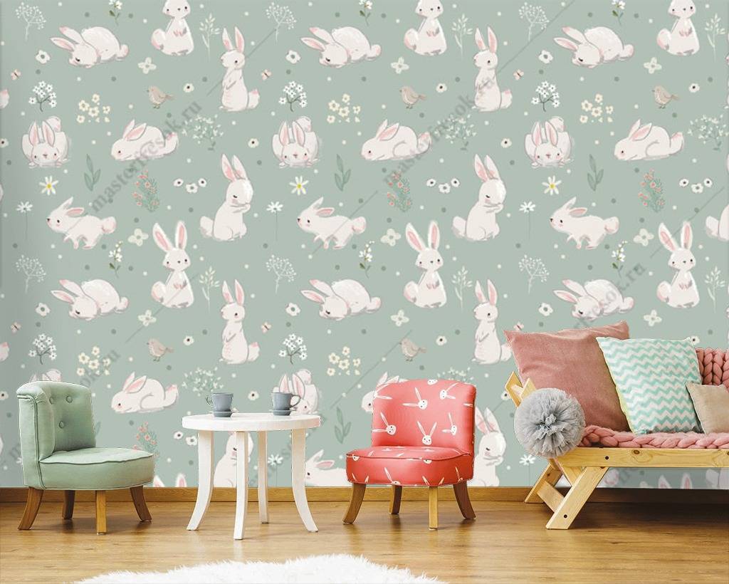 Фотообои Зайчики  12-666