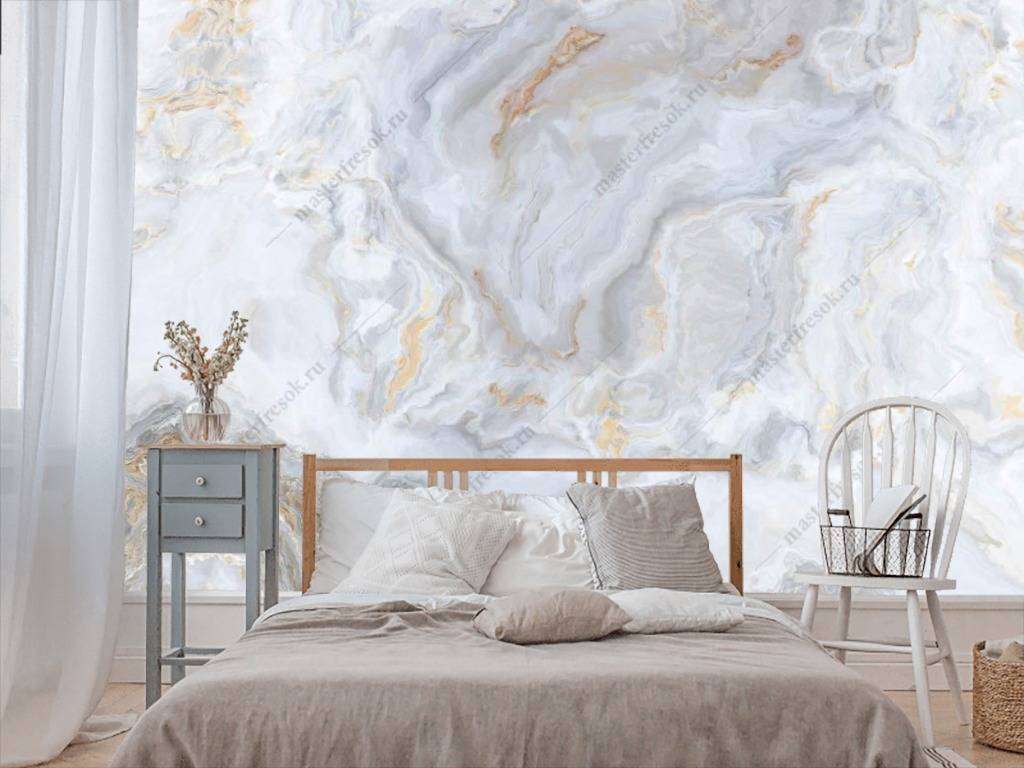 Фотообои Флюид арт мрамор с золотом  9-1015