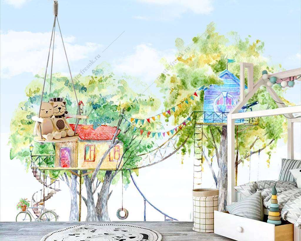 Фотообои в интерьере два дерева сказочных  12-912 фото