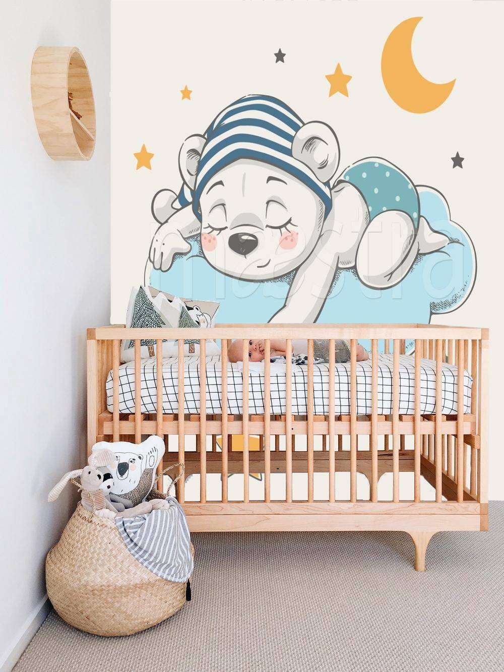 Фотообои в интерьере мишка отдыхает  12-478 фото