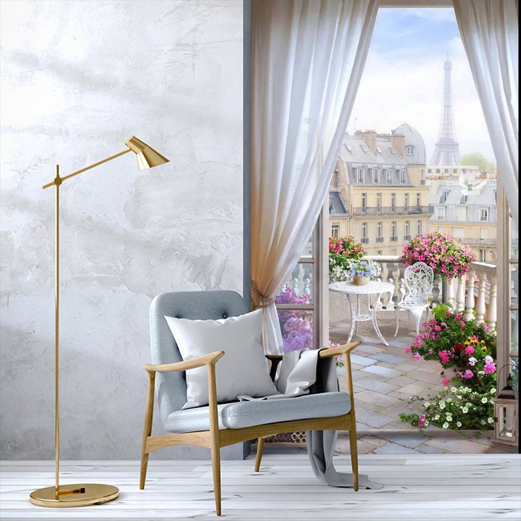 Фотообои Окно в Париж  17-0107