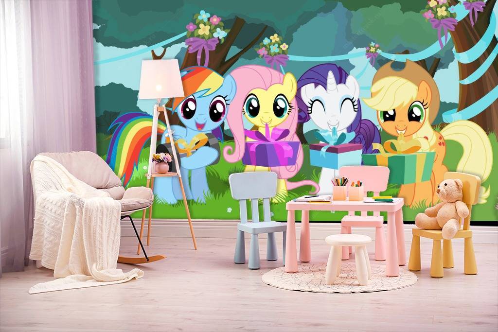 Фотообои Пони в лесу  12-609