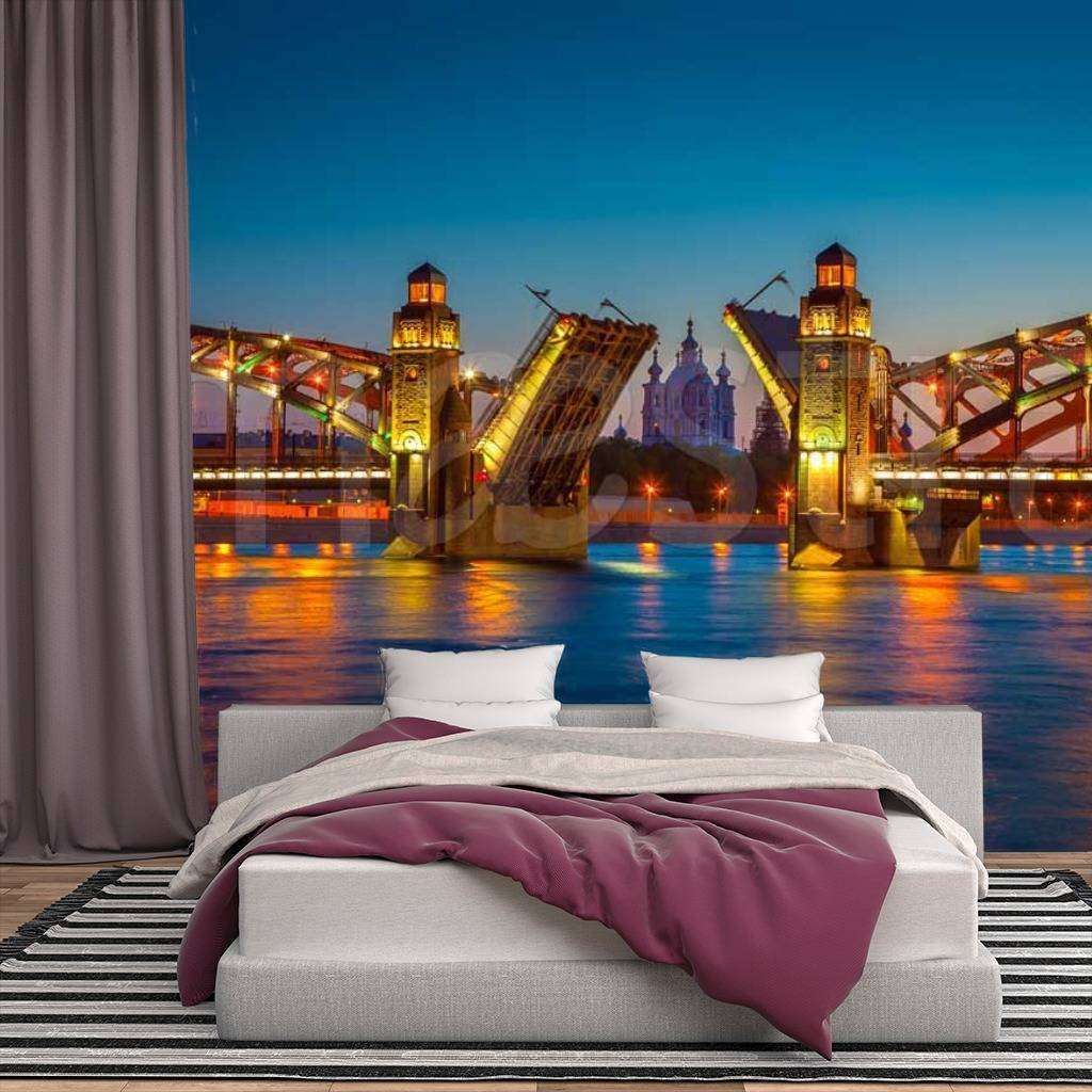 Фотообои Бесшовные обои на стену:  Мост Петра Великого. Артикул: 9-684  