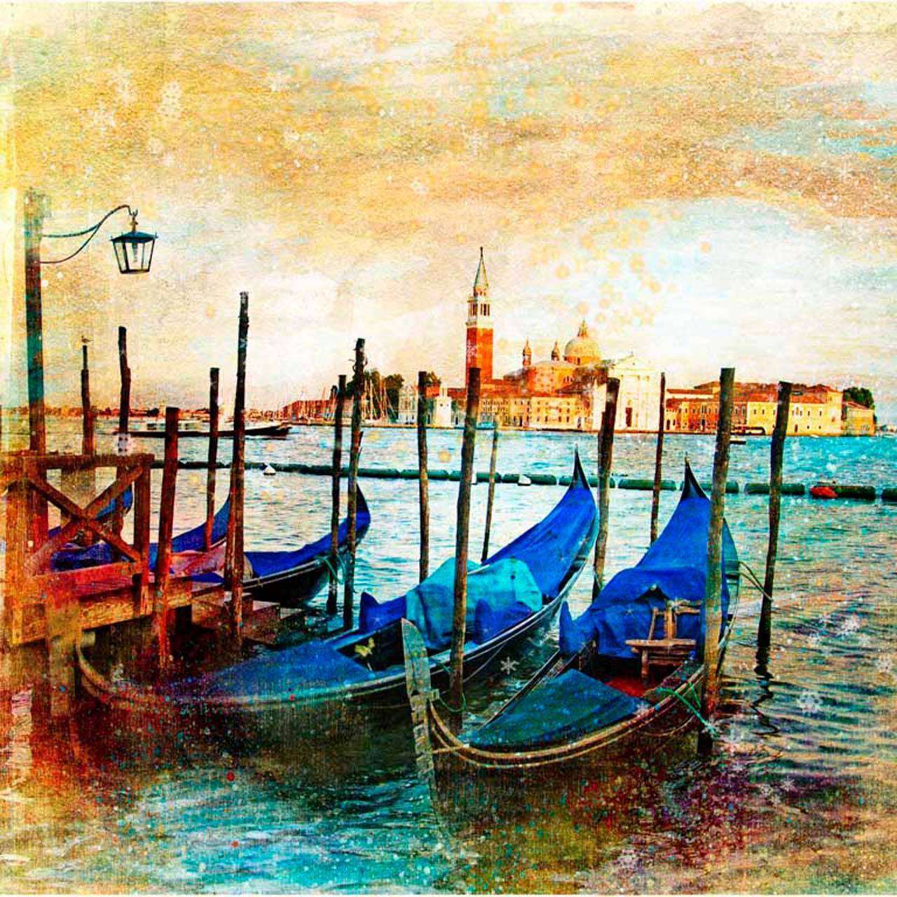 Фотообои в интерьере гондолы в венеции состаренная картинка  11-100 фото