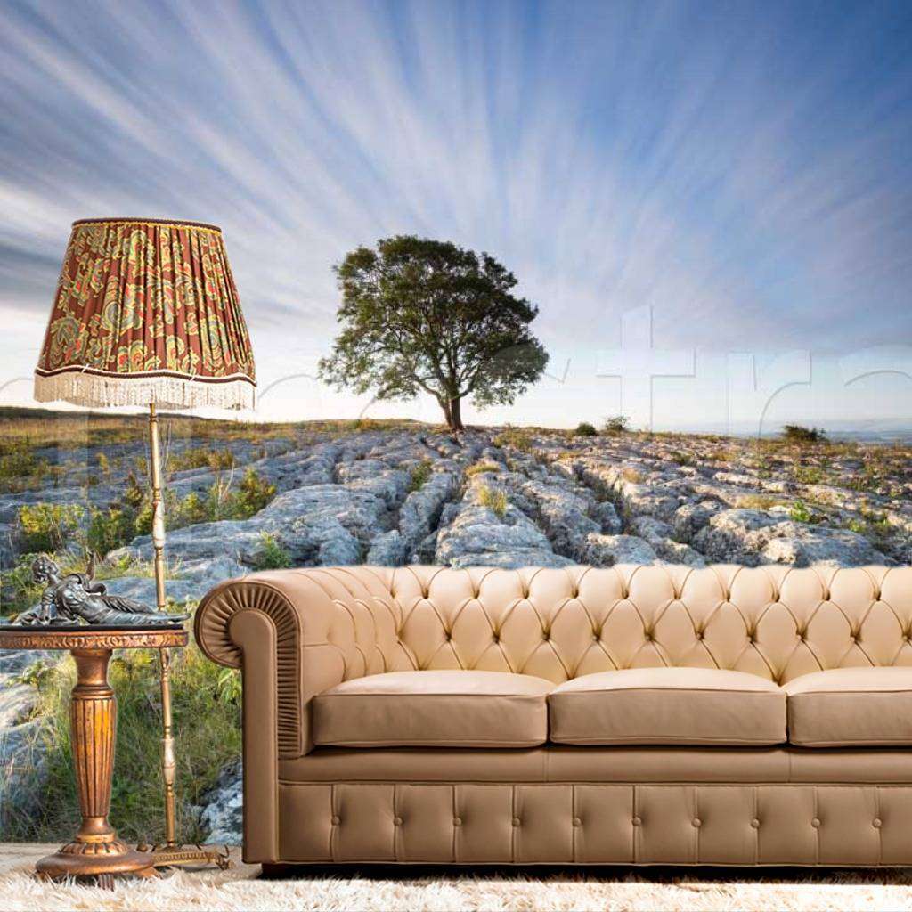 Фотообои Англия дерево в горах  9-619