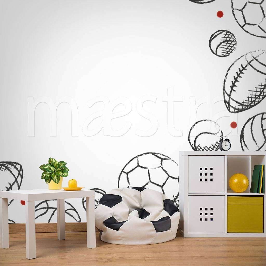 Фотообои в интерьере мячи  12-569 фото