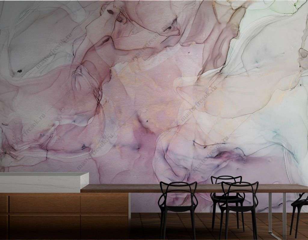 Фотообои в интерьере мраморный холст  9-1555 фото