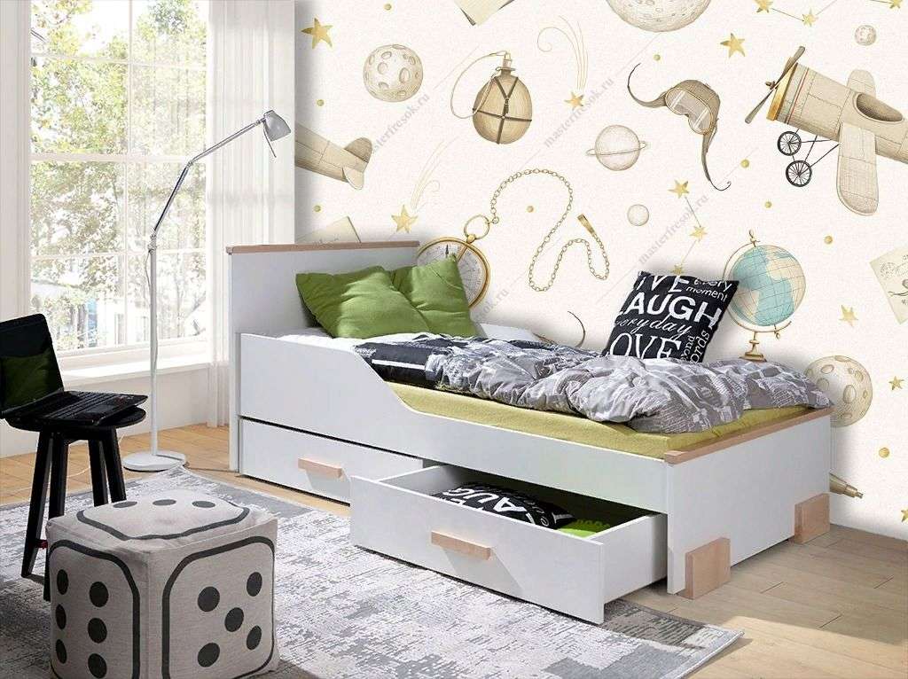 Фотообои в интерьере маленький принц в небе  12-1488 фото