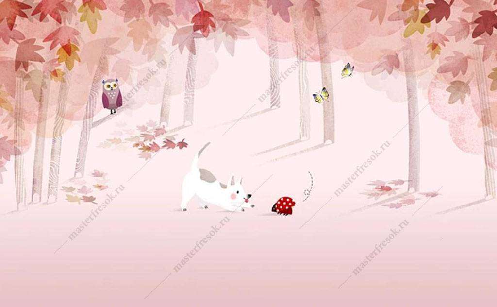 Фотообои в интерьере милая осень  16-041 фото