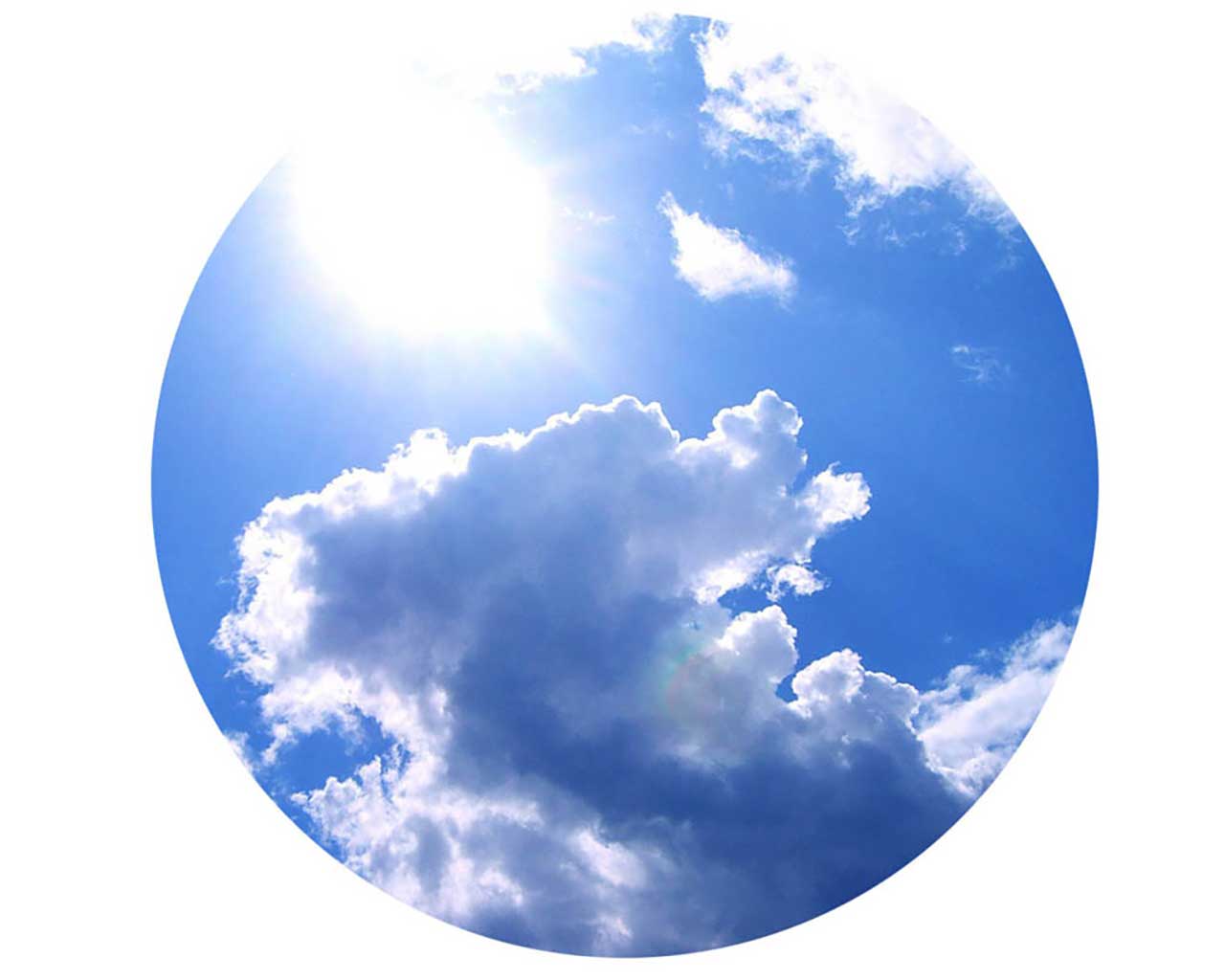 Фотообои в интерьере ясное небо  9-305 фото