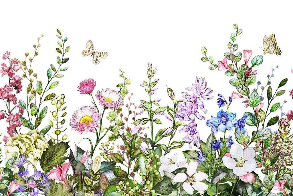 Фотообои в интерьере цветочный мир  9-1724 фото