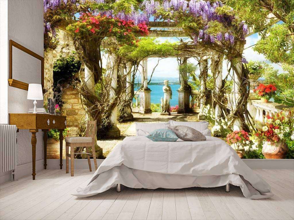 Фотообои в интерьере арки в саду  17-0111 фото