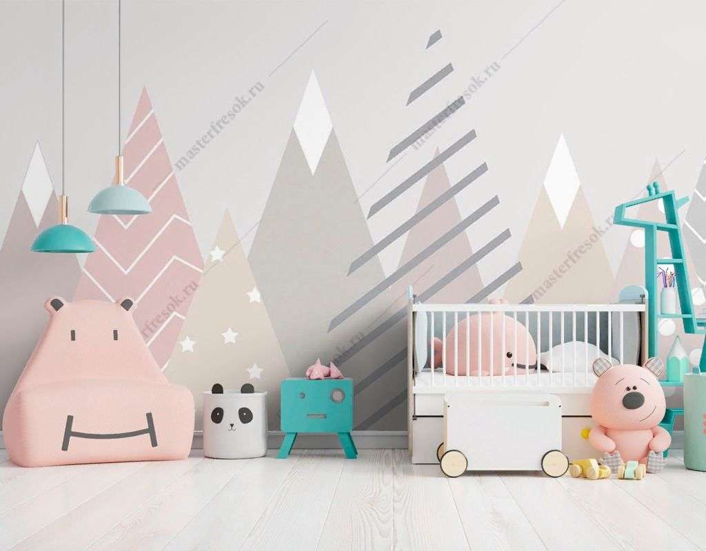 Фотообои в интерьере горы в детскую  12-1431 фото
