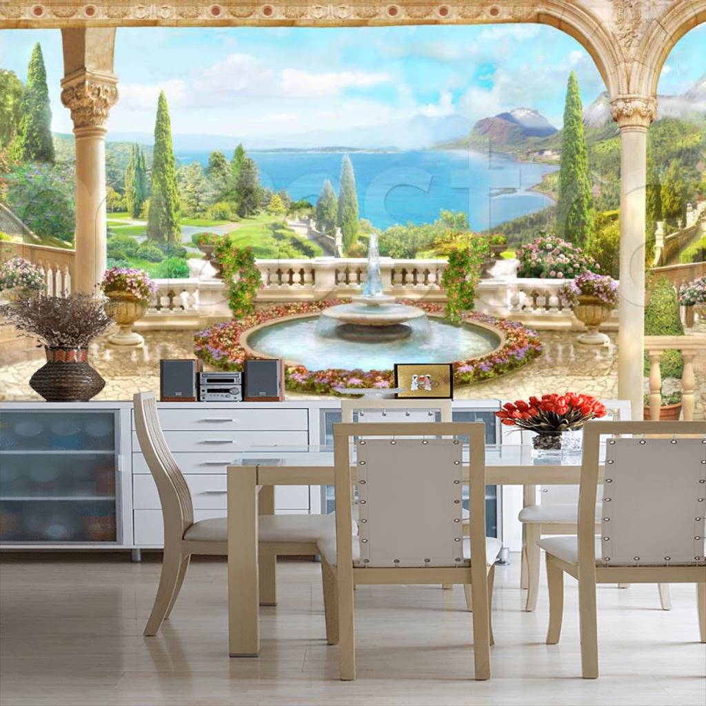 Фотообои Фонтан в парке  3-019