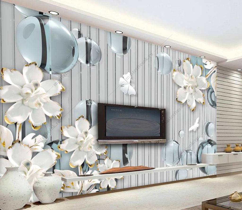 Фотообои Стереоскопические цветы 3д  16-196